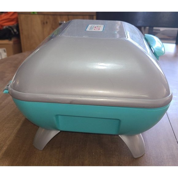 Pretend Toy Barbecue Grill Makes 2 Cooking Sounds 13½ x 10 x 7 Blue Gray - Picture 5 of 9